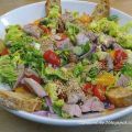 Salade d'aiguillettes de canard - sauce Tahini