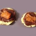 Blinis de saumon, sauce chocolat gingembre