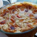Clafoutis pêche-abricot