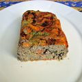 Terrine d' aubergines, crevettes, truite fumée,[...]