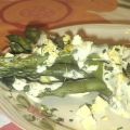 Asperges,sauce au bacon et au citron