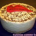 Gâteau coco abricot mousse chocolat blanc