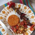 Brochettes de merguez, boulgour & salade de[...]