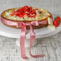 Cheesecake cuit au chocolat blanc et fraises