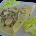 Crêpes poireau à la crème de pineau, bacon et[...]