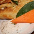 Crêpes aux épinards et potiron grillé