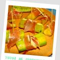 Tapas : roulés de courgettes au jambon