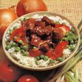 Boeuf aux tomates et aux petits pois