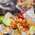 Crevettes frites, mélange d'épices, sel et[...]