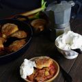 Cobbler rhubarbe /fraises au lait ribot