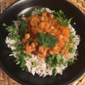 Curry de potiron et de pois chiche.