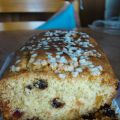 cake aux raisins, cranberries et fruits confits