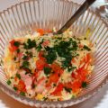 Riz avec du lardon et des tomates