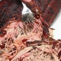 Porc effiloché cuit pendant 18 heures