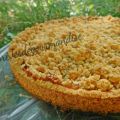 Tarte à la rhubarbe et crumble d'avoine