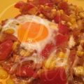 Poêlée de Tomates, Poivrons, Maïs et Oeufs /[...]