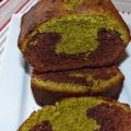 Cake marbré chocolat et thé Matcha