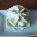 CREME BRULEE AU BLEU ET A LA CHANTILLY DE POIRE