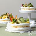Pavlovas aux fruits tropicaux