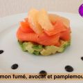 Saumon fumé, avocat et pamplemousse