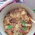 Riz au travers de porc à la mode de Shaanxi 陕西焖饭