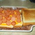 Grilled cheese à la saucisse hotdog