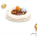 Petits nids de Pâques - meringue et chocolat