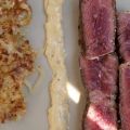 (Entre)côte au barbecue, gratin d'oignons doux,[...]
