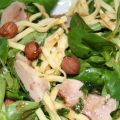 Salade mache pâtes noisette