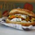 Burger végétarien : galettes de légumes & chèvre