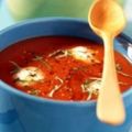 Gaspacho aux billes de chèvre