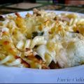 Gratin de pâtes aux poireaux et saucisses de[...]