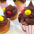Cupcakes au beurre de Cacahuète, Nutella & m&m's