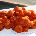 Saucisses à la crème de tomates