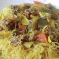 Wok de vermicelles de soja au boeuf et légumes