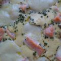 Quiche saumon poireaux mozzarella
