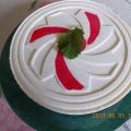 Délice crémeux à la fraise et à la rhubarbe