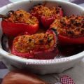 Poivrons farcis au poulet, courgette, semoule[...]