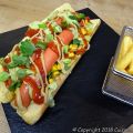 Hot dog à la mexicaine et son guacamole crémeux