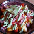 SALADE DE TOMATES, JAMBON GRILLÉ ET VINAIGRETTE[...]