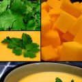 Potage de courge au cari thaï