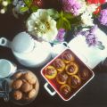 Le dessert du dimanche - Pêches aux amaretti