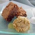 Brownie ultra fondant et glace au café