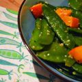 Wok de mange-tout et potiron à l'orange