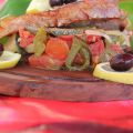 Legumes no forno com costeletas