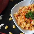 Pâtes pimentées aux Poivrons et à l'Ail