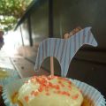 Cupcakes aux fruits de la passion.