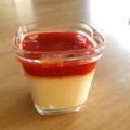 FLAN AU LAIT DE COCO ET COULIS DE FRAMBOISE
