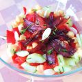 Salade de pois chiches aux oignons confits,[...]