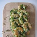 Brochettes de gambas à la persillade